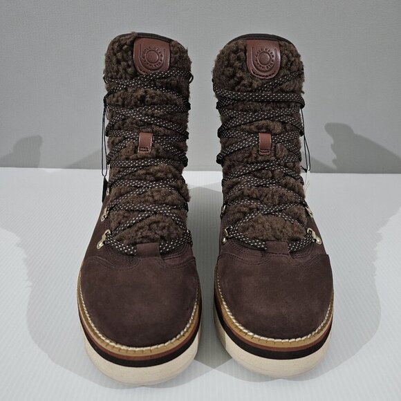 NEW Cole Haan Zerogrand Lodge Boot 9.5 Java Leather Shearling Waterproof Hiker - Picture 4 of 13